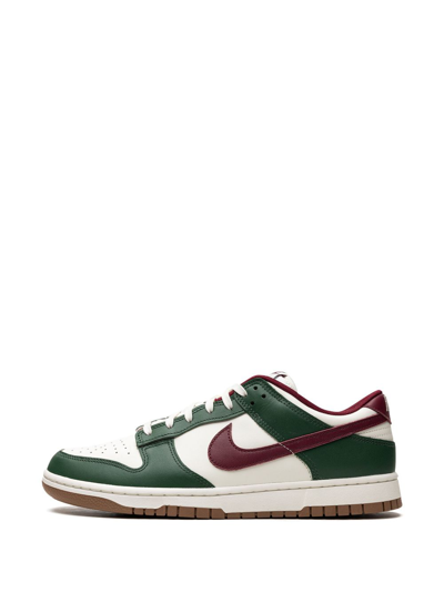Nike Dunk Low Retro Leather Sneakers In Grün
