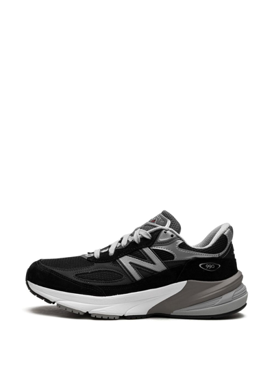 Shop New Balance 990v6 "black/silver" Sneakers In Grau