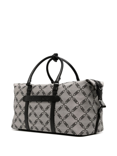 Shop Michael Kors Henry Empire Logo-print Duffel Bag In Nude