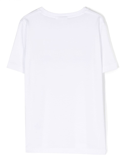 Shop Bosswear Logo Stripe-print T-shirt In White
