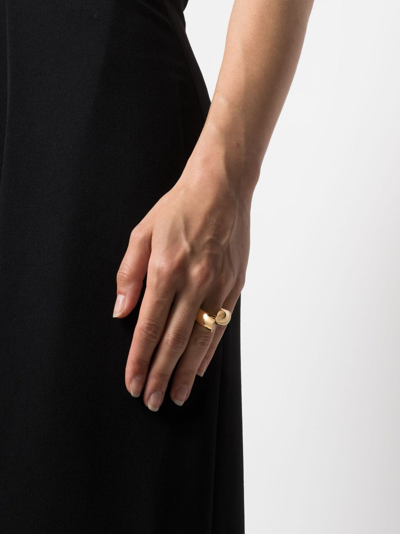 Lanvin Sequence Rhinestone-embellished Ring In Gold