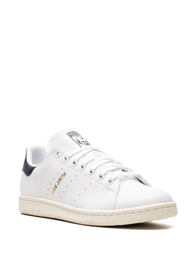 Shop Adidas Originals Stan Smith Leather Sneakers In Weiss