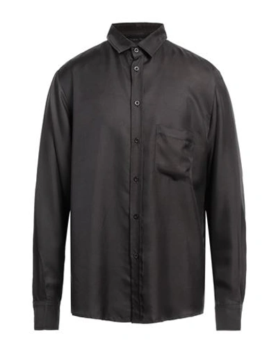 Shop Christian Pellizzari Man Shirt Black Size 38 Silk