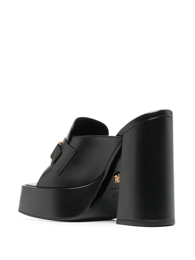 Shop Versace Aevitas 120mm Platform Mules In Black