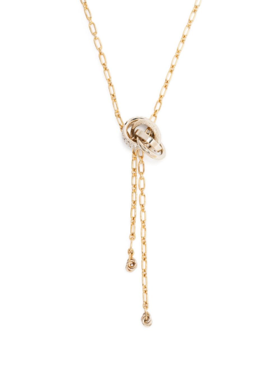 Shop Lanvin Link Pendant Chain Necklace In Gold