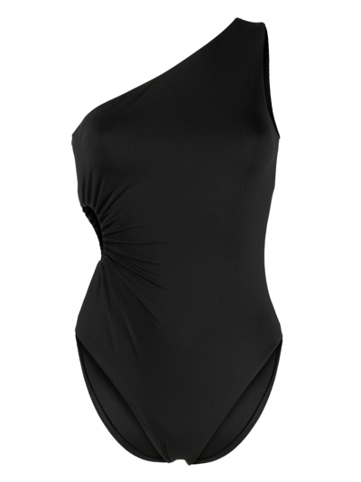 Shop A.l.c Delfine One-shoulder Swimsuit In Black
