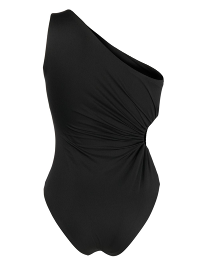 Shop A.l.c Delfine One-shoulder Swimsuit In Black