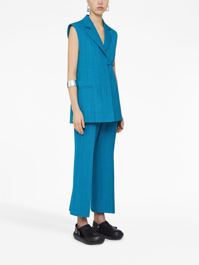 Jil Sander High-waist Flared Trousers In Blue