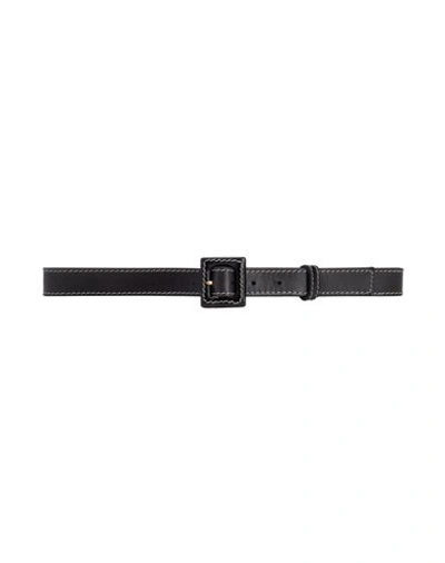 Shop 8 By Yoox Leather Belt Woman Belt Black Size Xxl Bovine Leather