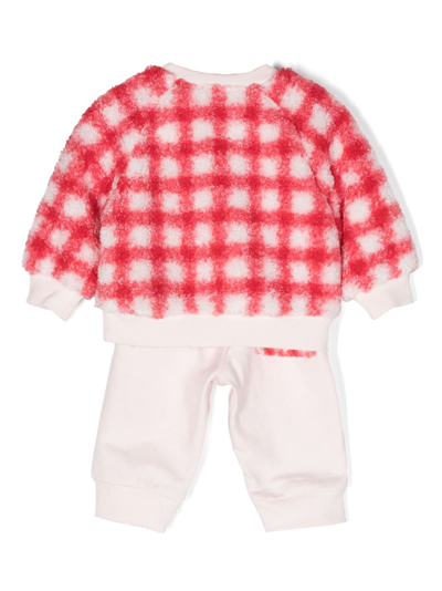 Shop Kenzo Check-pattern Cotton Trouser Set In Pink