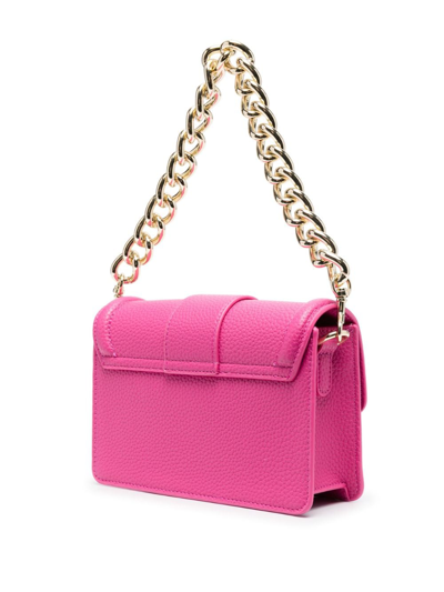Versace Jeans Couture Baroque-buckle Shoulder Bag In Pink