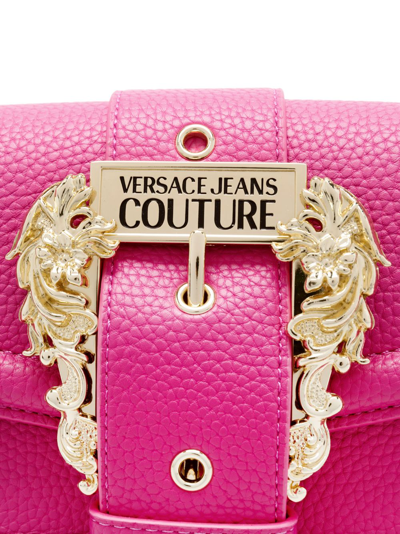 Versace Jeans Couture Baroque-buckle Shoulder Bag In Pink