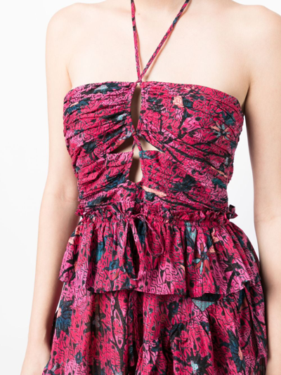 Shop Ulla Johnson Simona Floral-print Dress In Pink