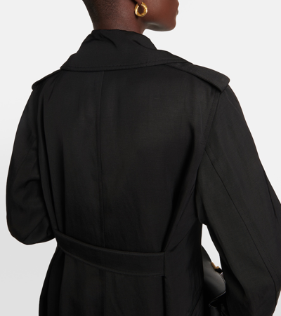 Shop Totême Double-breasted Coat In Black