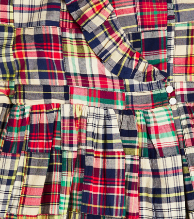 Polo Ralph Lauren Checked Tiered Cotton Dress In Multicoloured