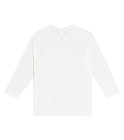 Shop Monnalisa Printed Cotton Jersey Top In White