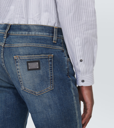 Shop Dolce & Gabbana Straight Jeans In Blue