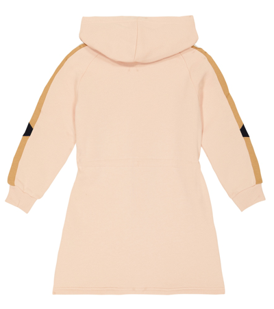 Shop Chloé Hooded Logo Cotton Dress In Pink