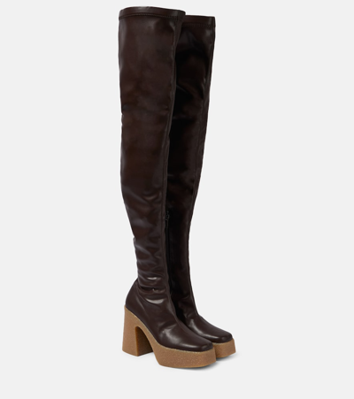 Shop Stella Mccartney Over-the-knee Boots In Brown