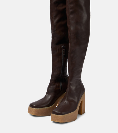 Shop Stella Mccartney Over-the-knee Boots In Brown