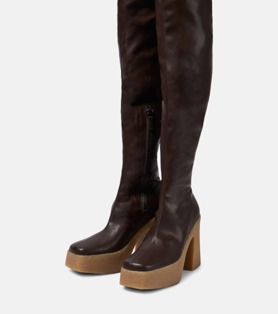 Stella Mccartney Over-the-knee Boots In Brown