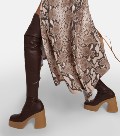 Shop Stella Mccartney Over-the-knee Boots In Brown