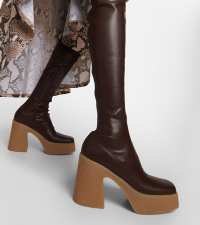 Shop Stella Mccartney Over-the-knee Boots In Brown