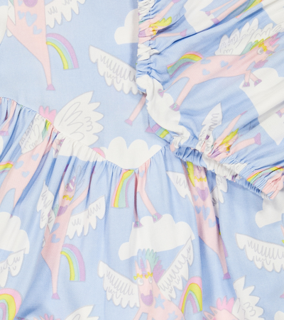 Stella Mccartney Baby Printed Jersey Dress And Bloomers In Blue