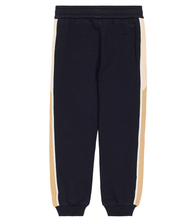 Chloé Cotton Sweatpants In Blue