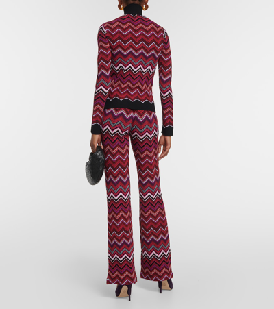 Shop Missoni Zig-zag Knit Turtleneck Sweater In Multicoloured