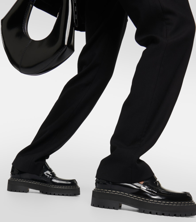 Shop Proenza Schouler Patent Leather Loafers In Black