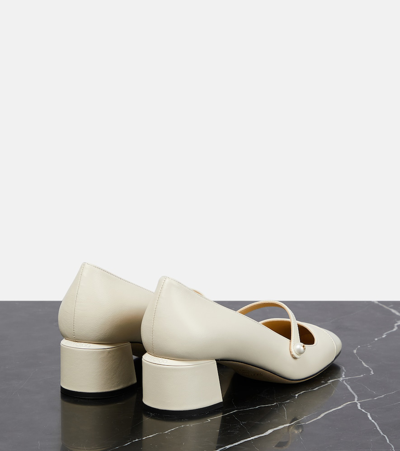 Jimmy Choo Elisa Woven Patent Mary Jane Ballerina Pumps In Neutrals