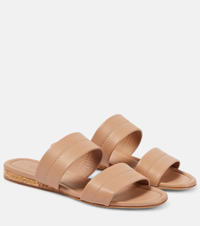 Shop Gabriela Hearst Lora Leather Sandals In Brown