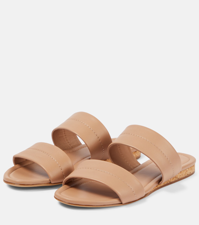 Shop Gabriela Hearst Lora Leather Sandals In Brown