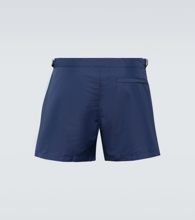 Shop Loro Piana Logo Shorts In Blue