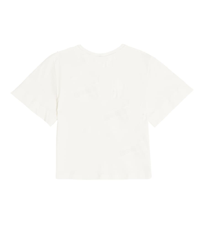 Chloé Printed Cotton-jersey T-shirt In White