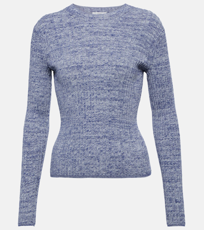 Shop Vince Wool And Cotton Sweater In Multicoloured