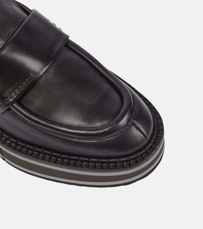 Shop Clergerie Bahati Leather Platform Loafers In Black