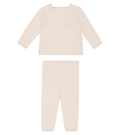 Shop Bonpoint Baby Sweater And Pants Set In Pink