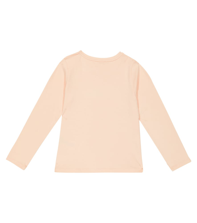 Shop Chloé Kids Logo Cotton-jersey T-shirt In Pink