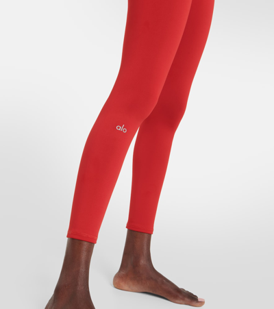 Shop Alo Yoga Airlift 7/8 High-rise Leggings In Red
