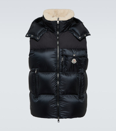 Shop Moncler Oust Down Vest In Black