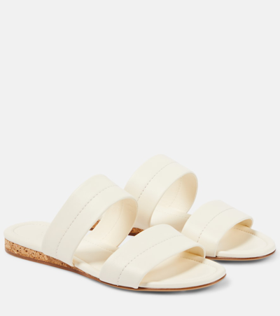 Gabriela Hearst Lora Leather Sandals In Beige
