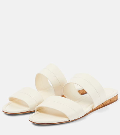 Gabriela Hearst Lora Leather Sandals In Beige