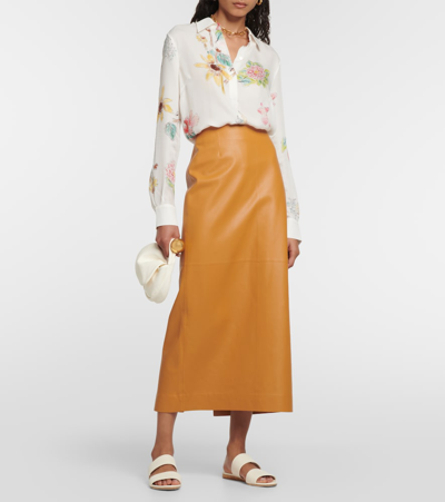 Gabriela Hearst Lora Leather Sandals In Beige