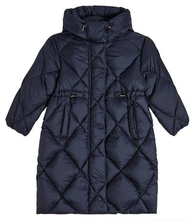 Shop Il Gufo Quilted Down Coat In Blue