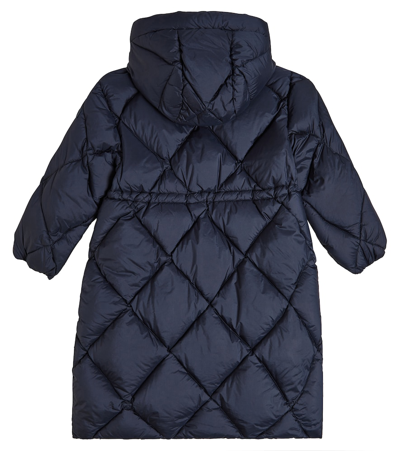 Shop Il Gufo Quilted Down Coat In Blue