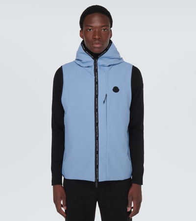 Shop Moncler Allier Hooded Vest In Blue
