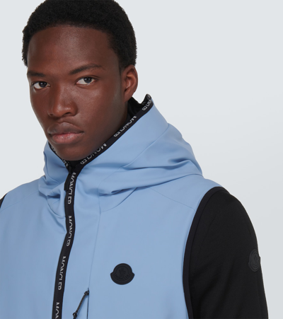 Shop Moncler Allier Hooded Vest In Blue