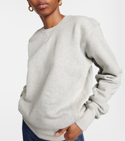 Shop Totême Cotton Sweatshirt In Grey